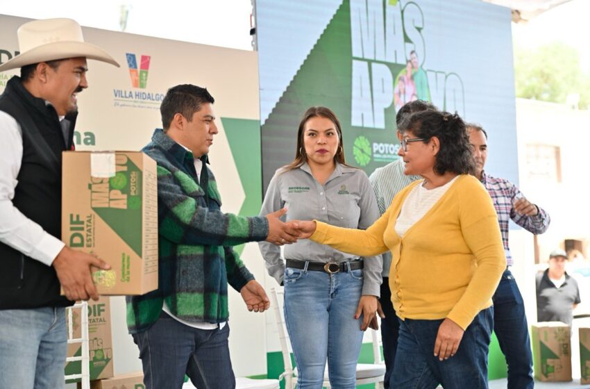  Ricardo Gallardo Arranca Entrega de Paquetes de Seguridad Alimentaria en Villa Hidalgo