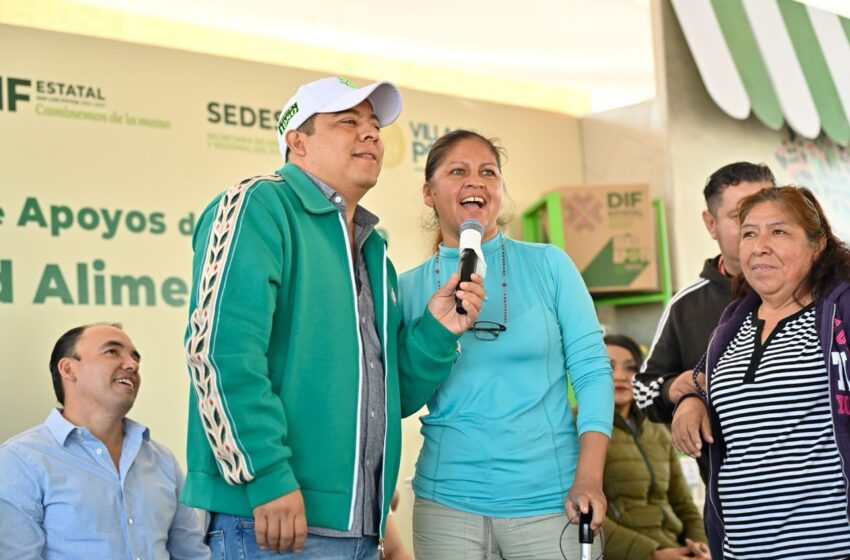  Ricardo Gallardo entrega apoyos de seguridad alimentaria en Ciudad Satélite