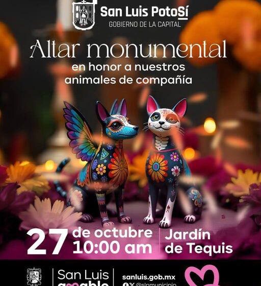  Gobierno de la Capital invita a homenaje a animales de compañía en el Altar Monumental