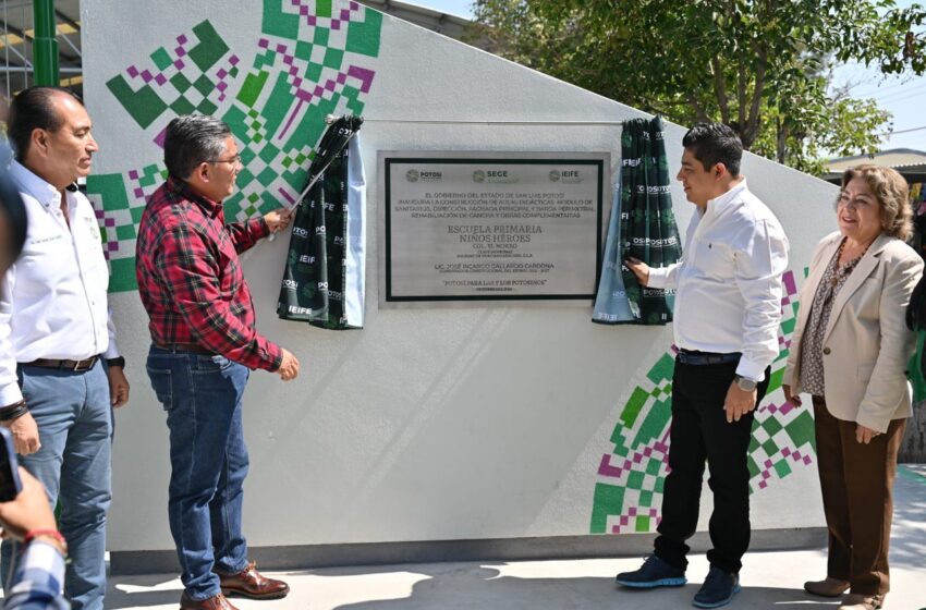  Ricardo Gallardo Inaugura Primaria Renovada “Niños Héroes” En Soledad