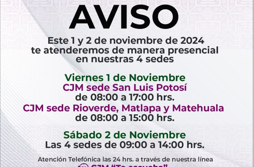  Gobierno Estatal Refuerza Apoyo a las Potosinas Durante el 1 y 2 de Noviembre