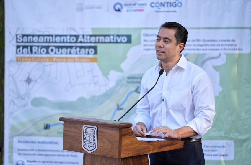  Felifer Macías reafirma compromiso con el saneamiento del río Querétaro