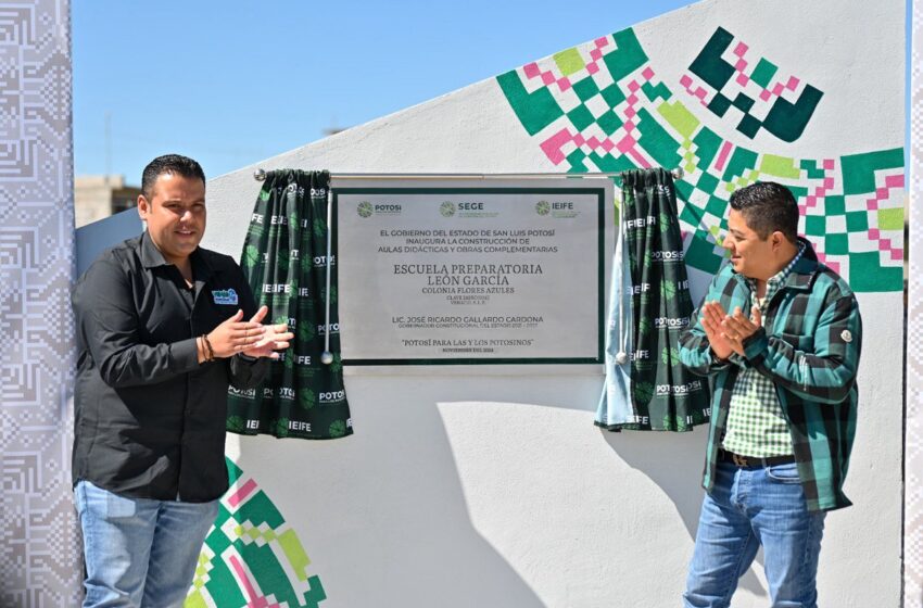  Ricardo Gallardo inaugura nueva preparatoria y entrega apoyo alimentario a familias de Venado