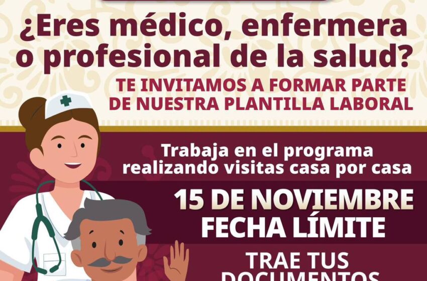  Registro para el Programa Salud Casa por Casa Concluye este 15 de Noviembre