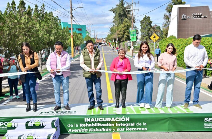  Ricardo Gallardo entrega rehabilitación de la avenida Kukulkan con una inversión superior a los 20 millones de pesos