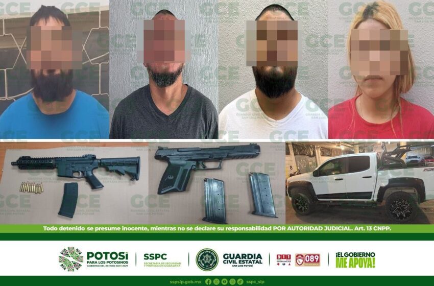  Célula criminal es detenida con arsenal en Villa de Pozos