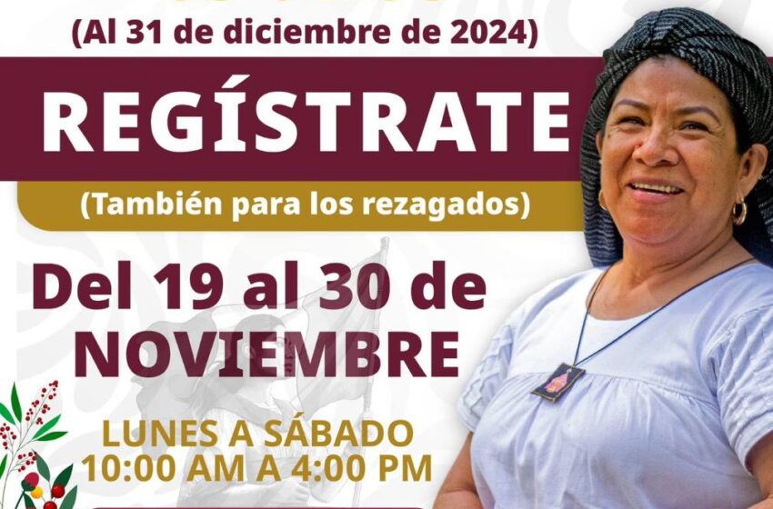  Últimos días para el registro a la Pensión de Adultos Mayores: Ariadna Montiel llama a realizar el trámite antes del 30 de noviembre