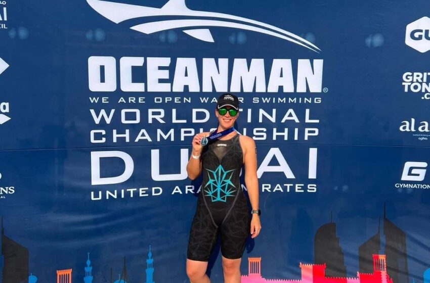  Hidrocálida conquista Dubái: Claudia Rubalcava gana plata en el Mundial Oceanman 2024