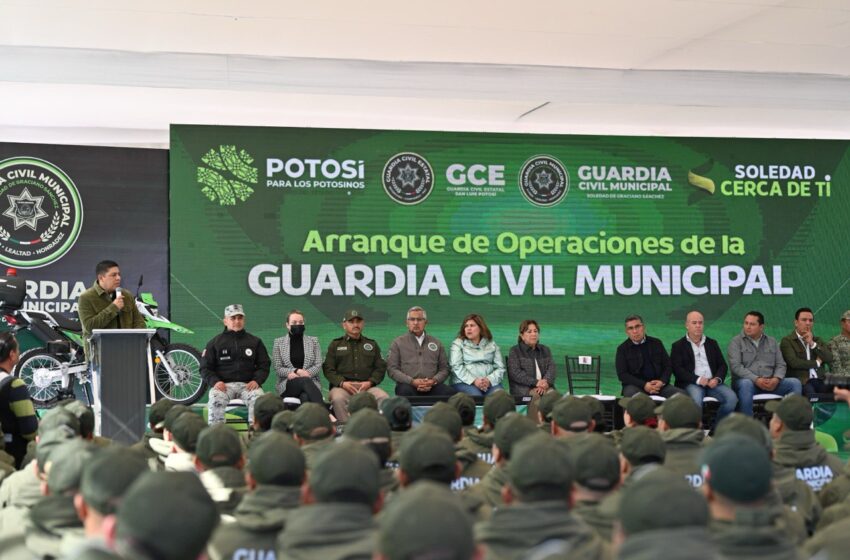  Ricardo Gallardo encabeza inicio de operaciones y entrega de equipamiento a la Guardia Civil de Soledad