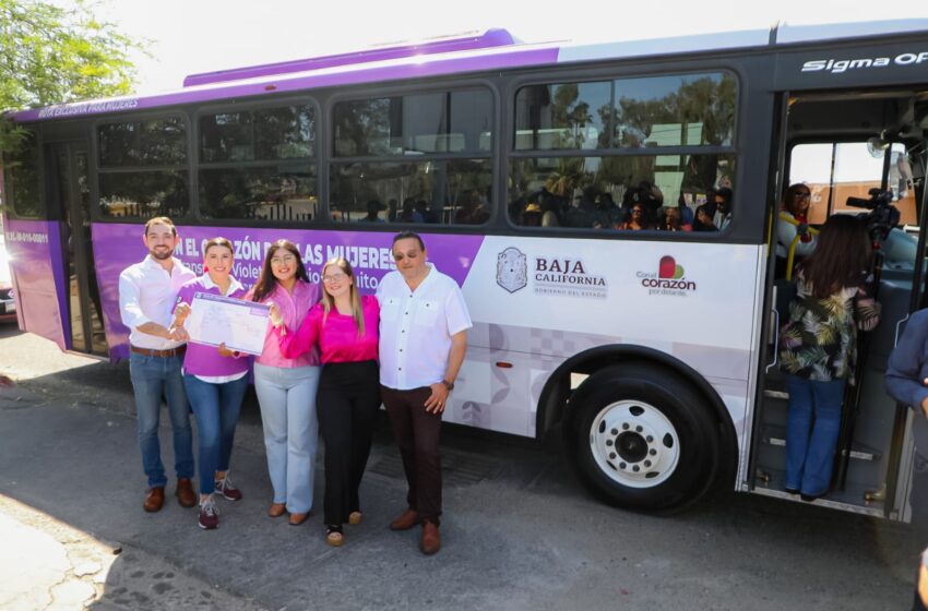  INVITA GOBERNADORA MARINA DEL PILAR A MUJERES A UTILIZAR EL TRANSPORTE VIOLETA EN MEXICALI