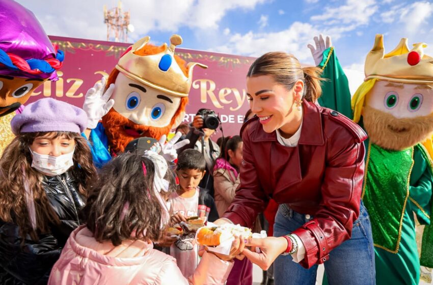  Fomenta Gobernadora Marina del Pilar unidad de familias al compartir la Rosca de Reyes