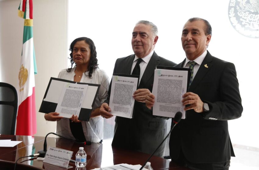  CEEPAC, INE y SEGE firman convenio para la instalación de casillas en 1,505 centros educativos en SLP