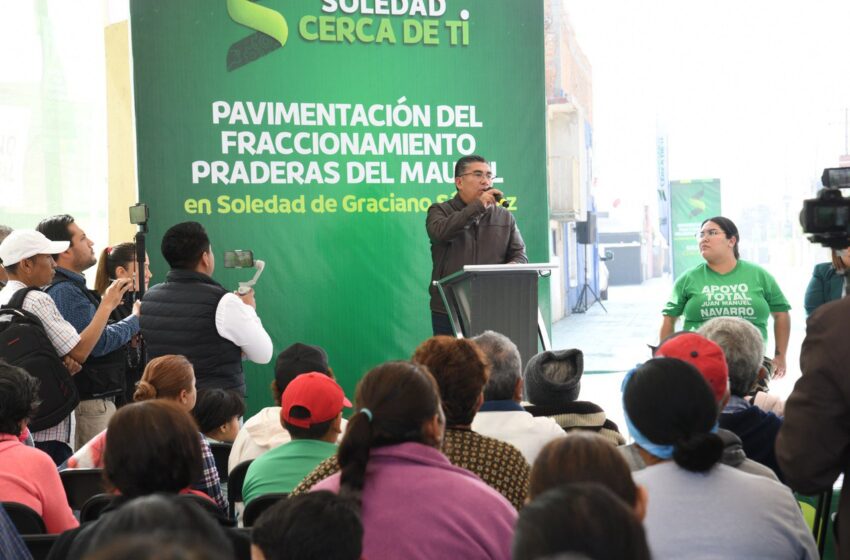  Juan Manuel Navarro entrega pavimentación en praderas del maurel y anuncia nueva obra en Fidel Velázquez.