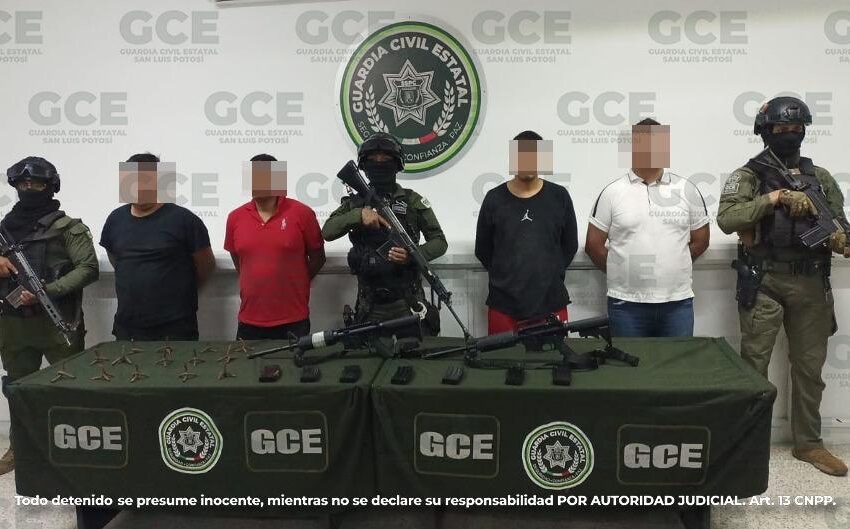  Presuntos Integrantes De Grupo Delictivo Son Capturados Por La Guardia Civil Estatal