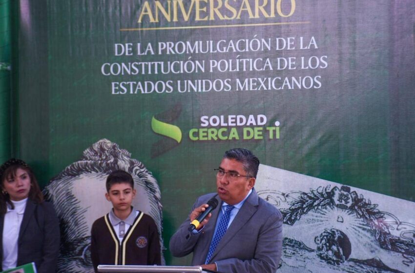  Alcalde De Soledad Encabeza Acto Cívico Por El 108 Aniversario De La Promulgación De La Constitución Mexicana