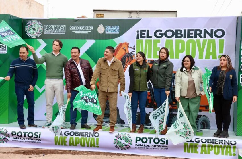  Ricardo Gallardo anuncia pavimentación de más calles en Villa de Pozos